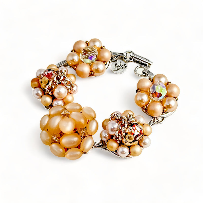 Vintage Peach Cluster Bracelet