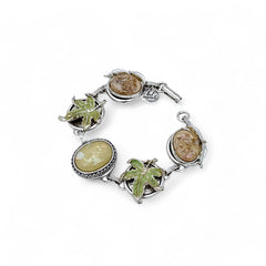 Lemon Leaves Vintage Cluster Bracelet