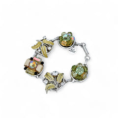 Lemon Leaves Vintage Cluster Bracelet