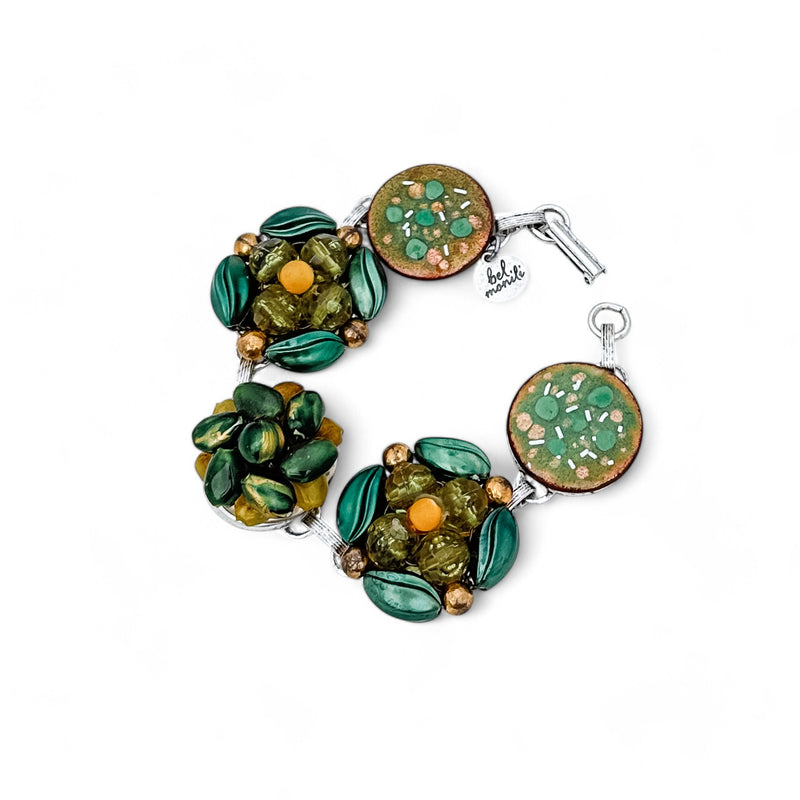 Greens Vintage Cluster Bracelet