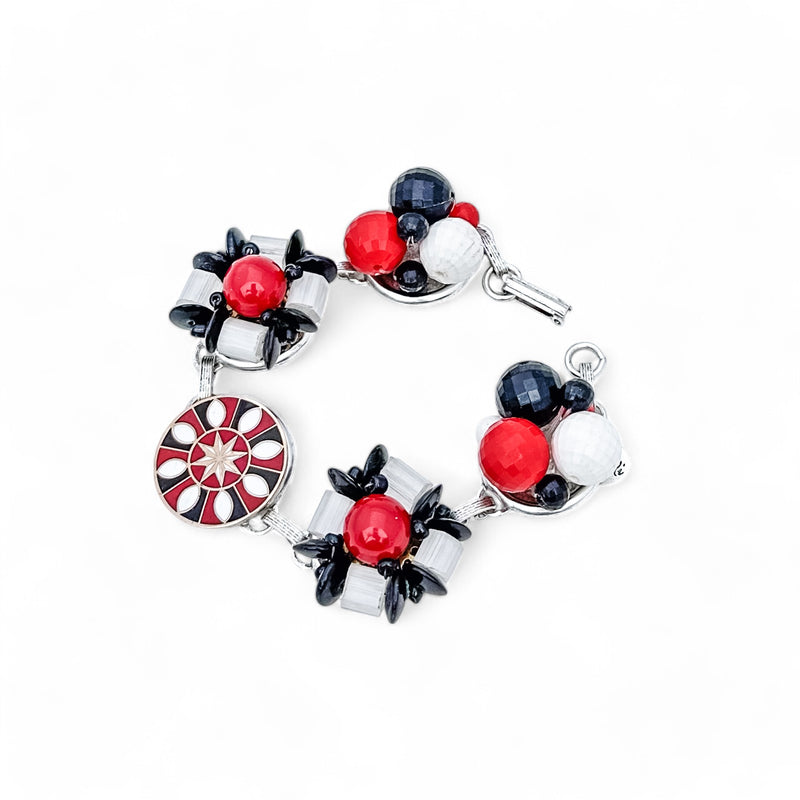 Checkerboard Vintage Cluster Bracelet