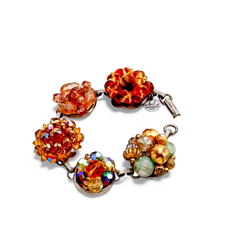 Amber Waves Vintage Cluster Bracelet