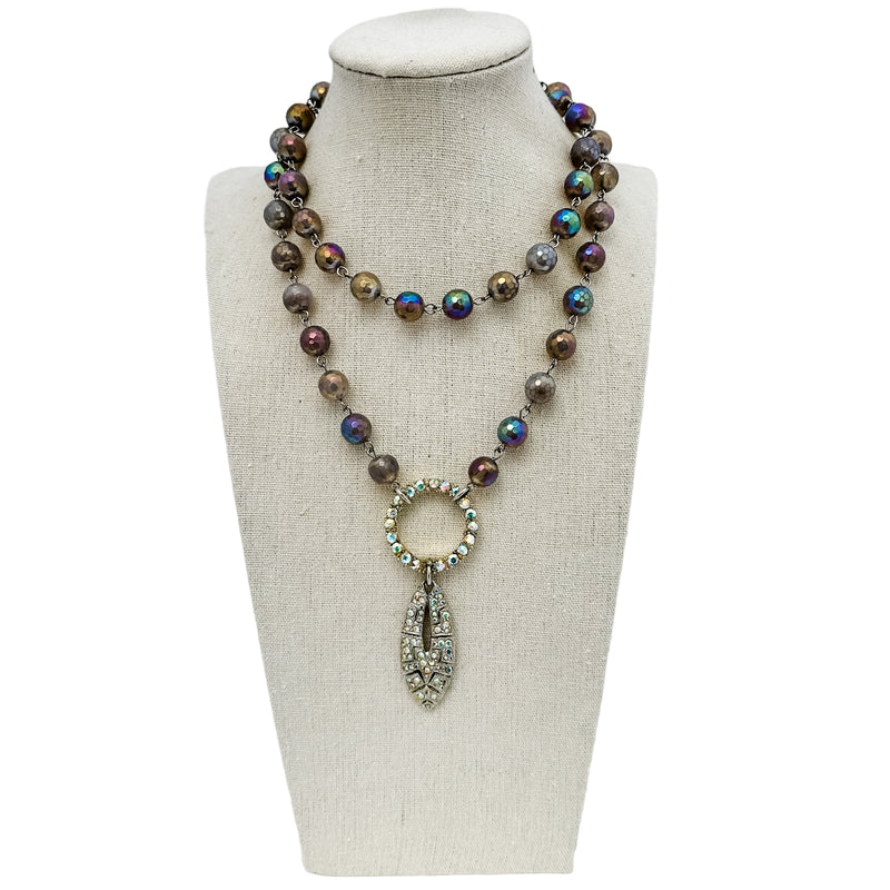 The Glow of Dusk Beaded Bauble Necklace