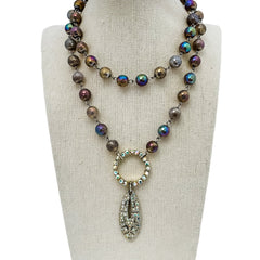 The Glow of Dusk Beaded Bauble Necklace