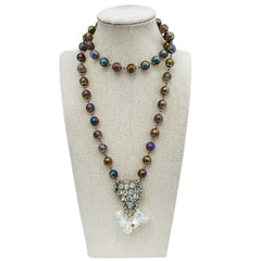 Heart Shine Beaded Bauble Necklace