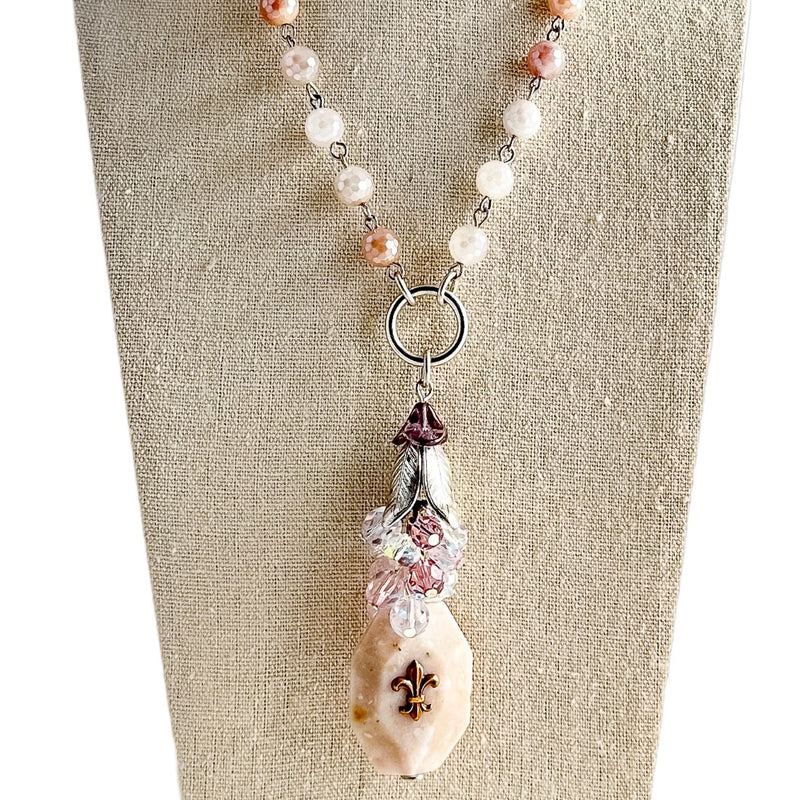 Pink in Paris Beaded Bauble Necklace