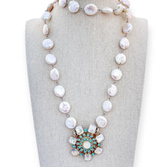 Winter Pearl Beaded Bauble Necklace