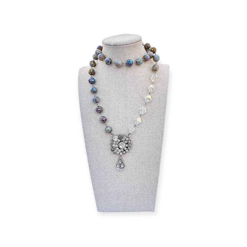 Night Shine Beaded Bauble Necklace