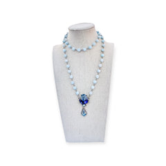 Deep Blue Sea Beaded Bauble Necklace