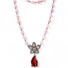 Everything's Coming Up Roses Beaded Bauble Necklace