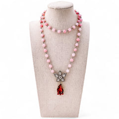 Everything's Coming Up Roses Beaded Bauble Necklace