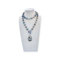 Flashy Sky Beaded Bauble Necklace