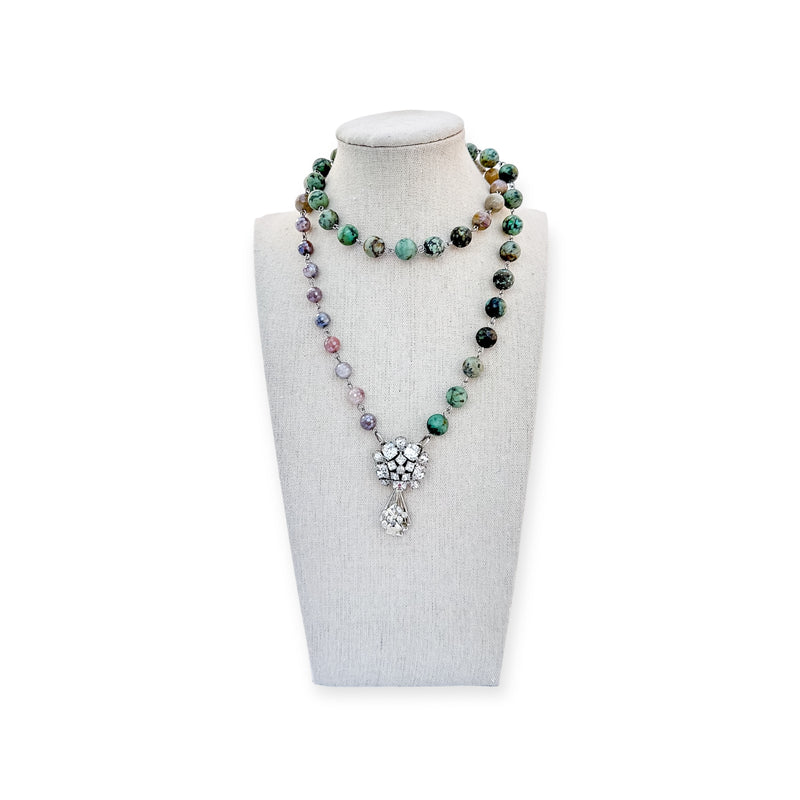 Mountain and Sea Beaded Bauble Necklace