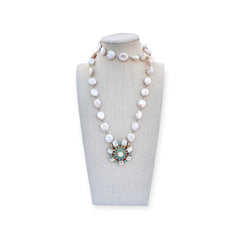 Winter Pearl Beaded Bauble Necklace