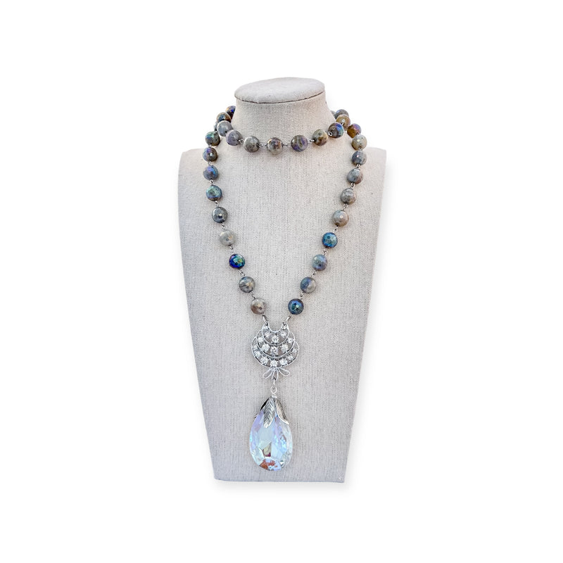 Crystal Ball Beaded Bauble Necklace