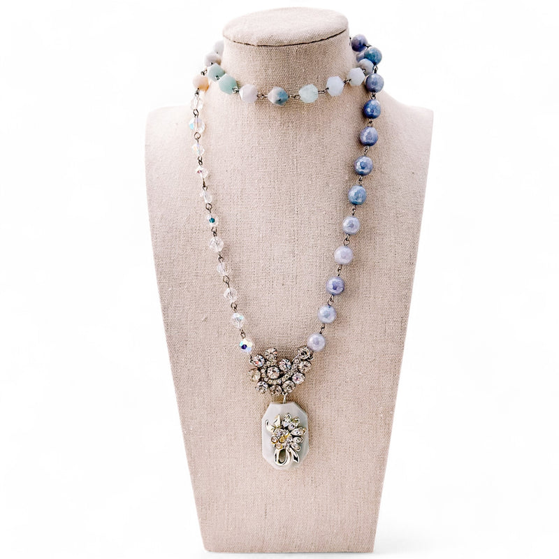 Calm Waters Beaded Bauble Necklace