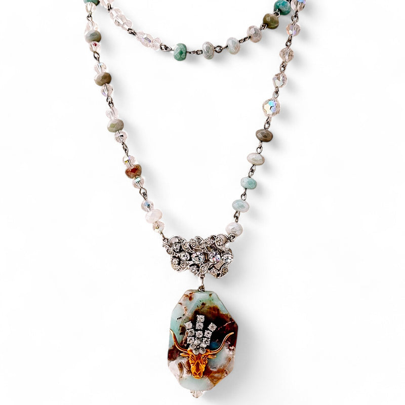 Ride 'em Cowgirl Beaded Bauble Necklace