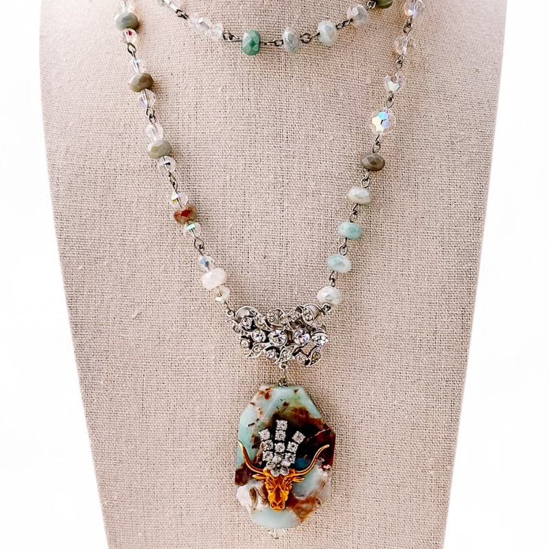 Ride 'em Cowgirl Beaded Bauble Necklace