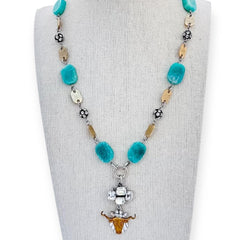 Ride 'em Cowgirl Beaded Necklace