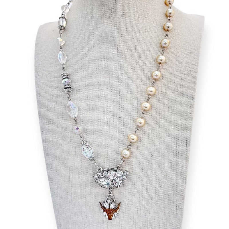 Rhinestone Cowgirl Beaded Necklace