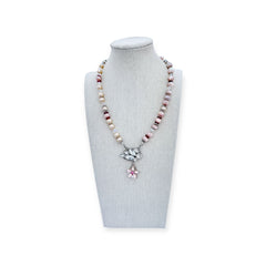 Layers of Lace Beaded Necklace