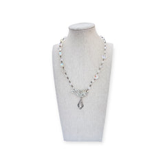 Crystal Swoop Beaded Necklace