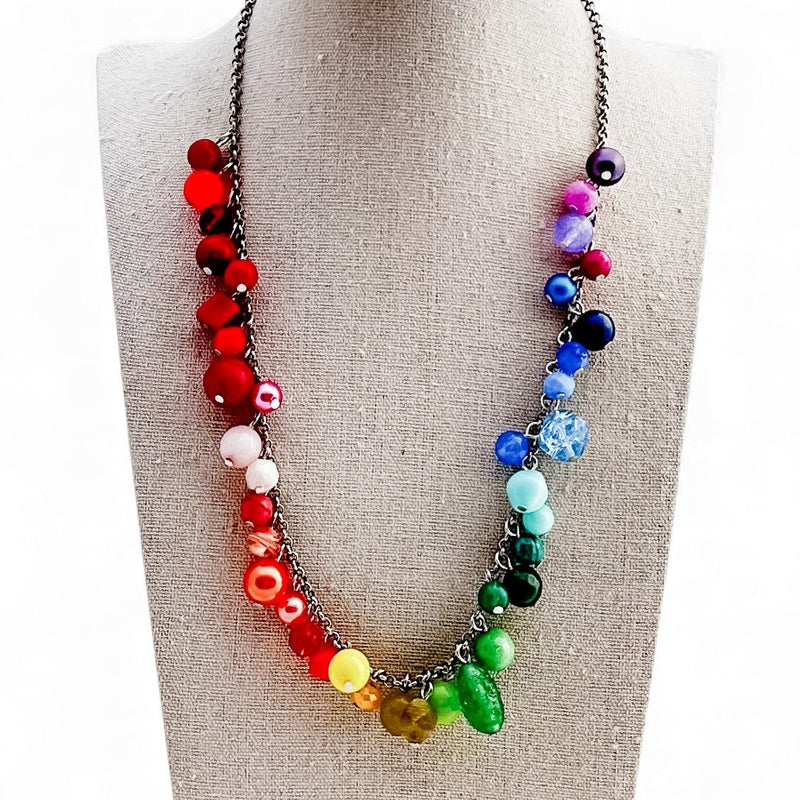 Rainbow ChaCha Beaded Necklace