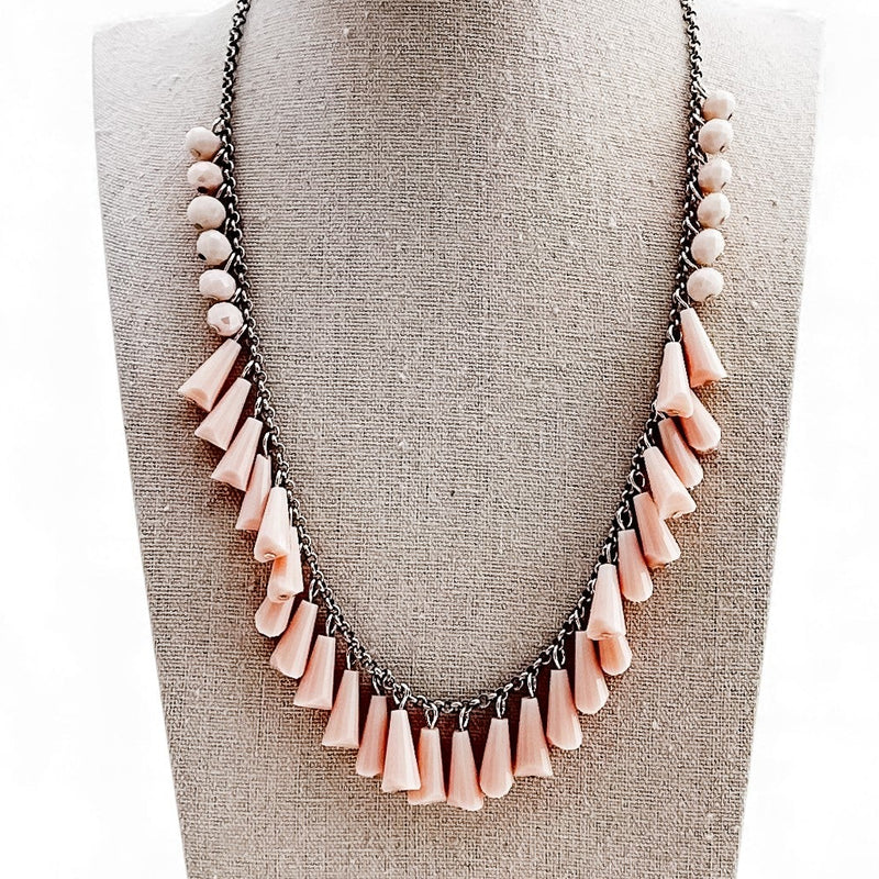 Peaches ChaCha Beaded Necklace