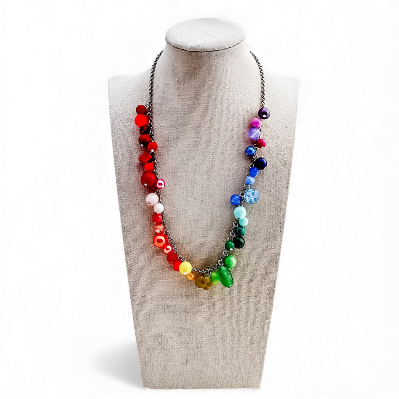 Rainbow ChaCha Beaded Necklace