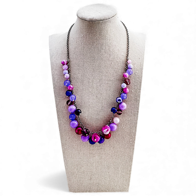 Purple ChaCha Beaded Necklace