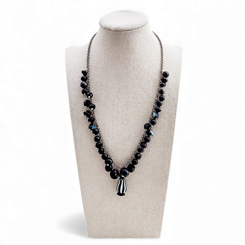 Black and White ChaCha Beaded Necklace