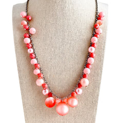 Rosy Glow ChaCha Beaded Necklace