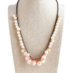 Pearly Pinks ChaCha Beaded Necklace