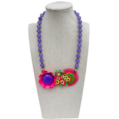 bel monili neon collage necklace