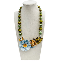 bel monili large vintage collage necklace