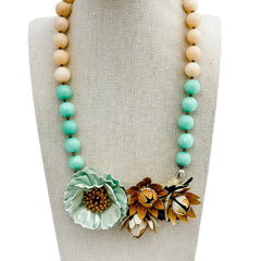bel monili statement flower necklace