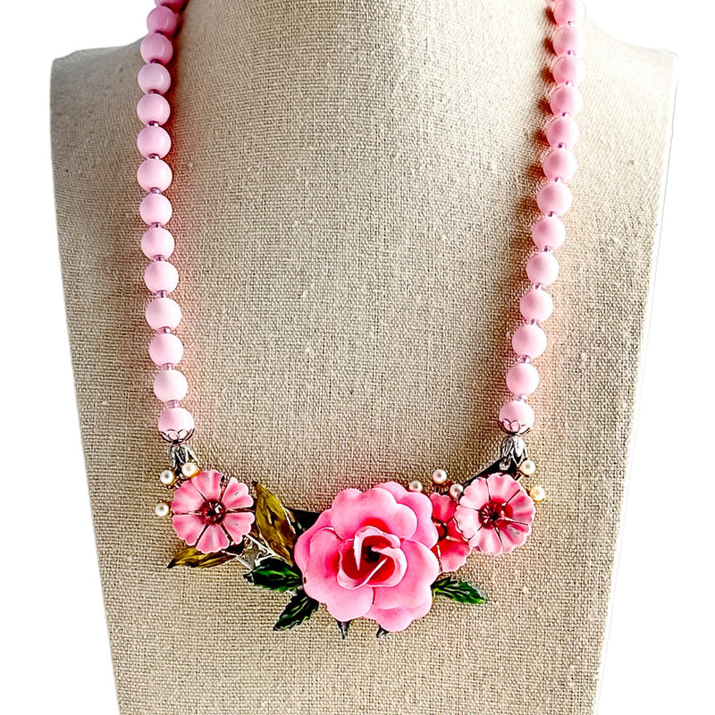 Bed of Roses Collage Necklace