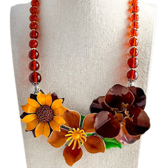 Fall Foliage Queen Collage Necklace