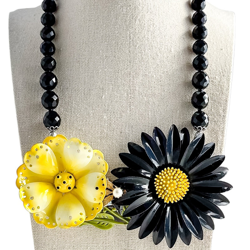 Black & Yellow Collage Necklace
