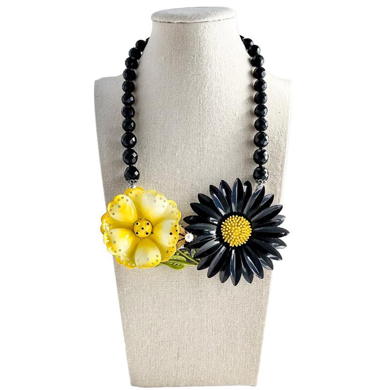 Black & Yellow Collage Necklace