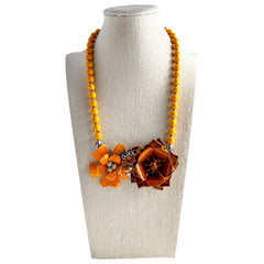 Caramel Corn Collage Necklace