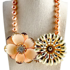 Peaches & Cream Collage Necklace