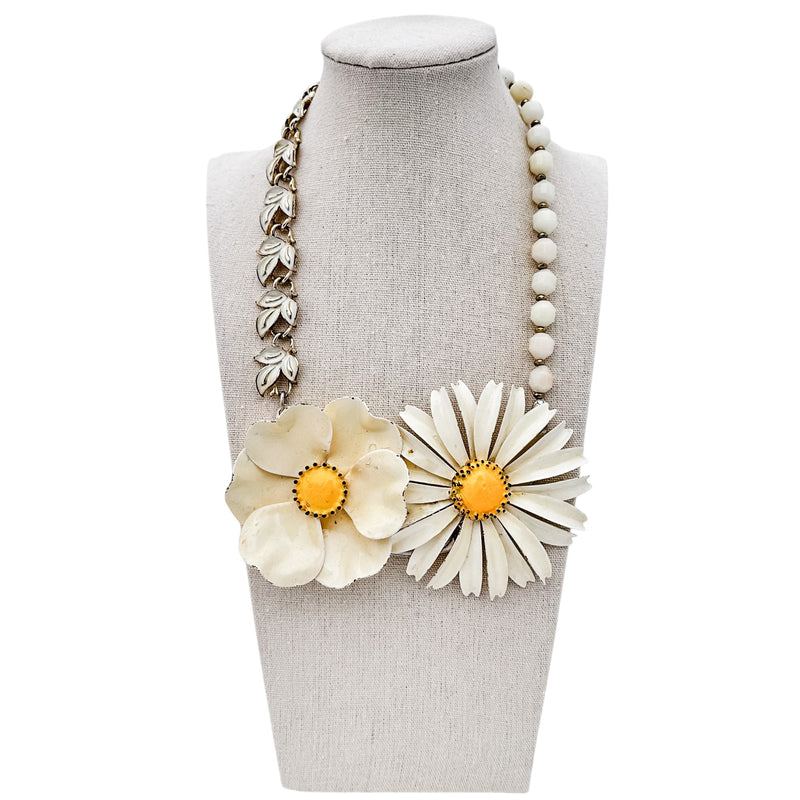 Big Daisy Collage Necklace