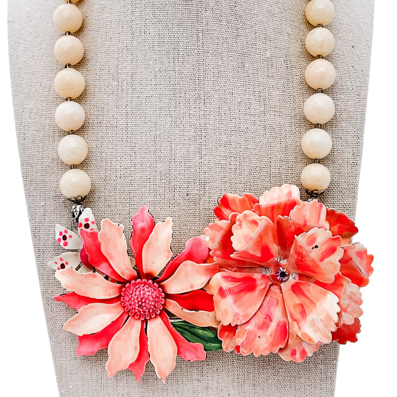 Peachberry Collage Necklace