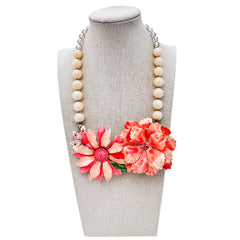 Peachberry Collage Necklace