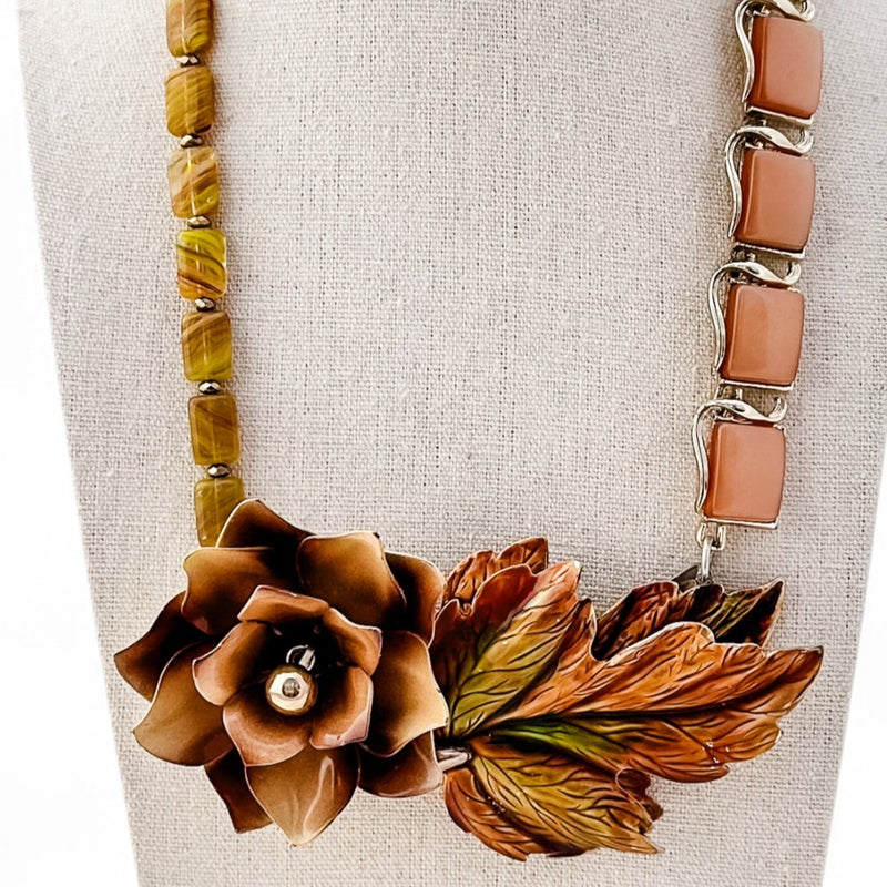 Caramel Coated Collage Necklace