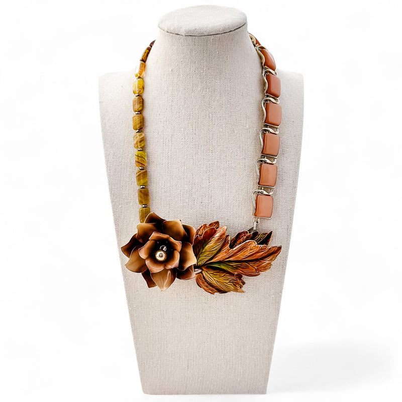 Caramel Coated Collage Necklace