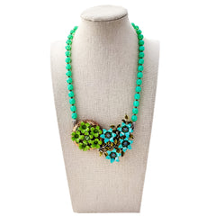 Flower Nest Collage Necklace