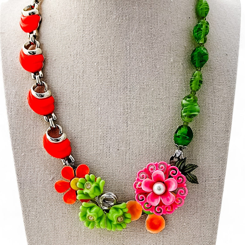 Wild Brights Collage Necklace