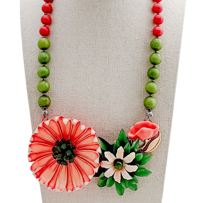 Sweet Melon Collage Necklace